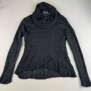 Wooden Ships Clare Cowlneck Sweater Charcoal Size Small Medium